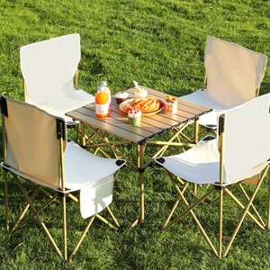 렉스피아 캠핑 휴대용 테이블 캠핑의자 세트 4인용 휴대용 의자 테이블